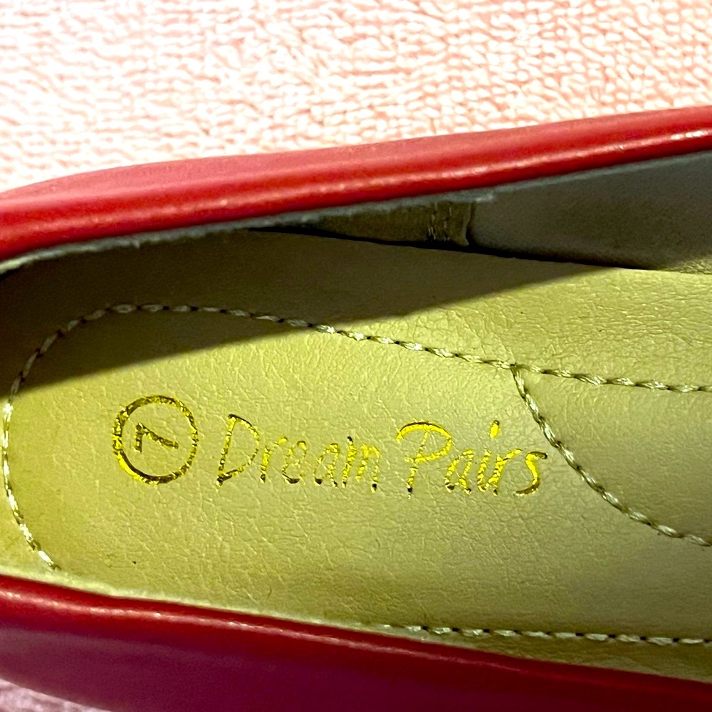 Dream Pairs Red Ballet Flats Elegant Slip-On Design - Picture 4 of 5